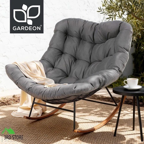 Gardeon Outdoor Rocking Chair Furniture Papasan Recliner Garden Patio Lounge Setting