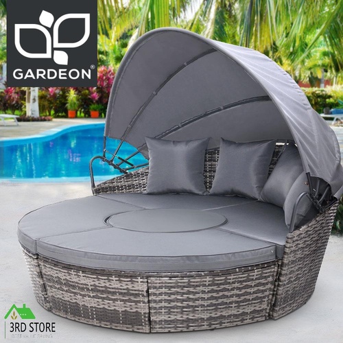 Gardeon Outdoor Sun Lounge Setting Patio Furniture Sofa Wicker Garden Day Bed