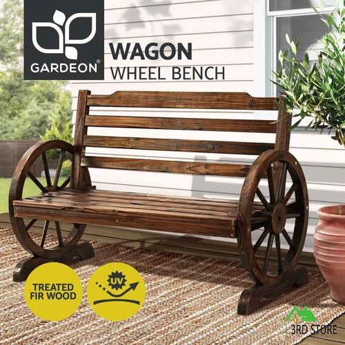 Gardeon Wooden Wagon Garden Bench Seat Outdoor Chair Patio Furniture Lounge
