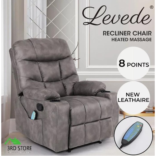 RETURNs Levede Electric Massage Chair Recliner Chair Heated 8-point Lounge Sofa Armchair
