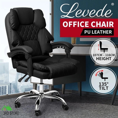 Levede Gaming Chair Office Computer Seat Racing PU Leather Executive Recliner