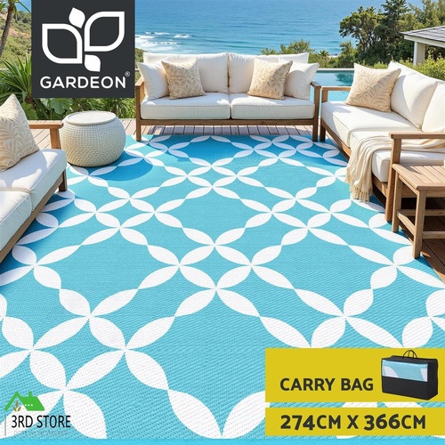 Gardeon Outdoor Rugs 274x366cm Reversible Area Mat PP Dual-Sided Large Carpet