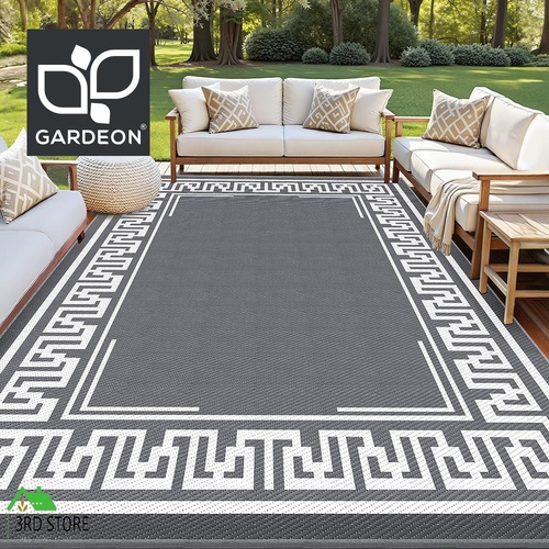 Gardeon Outdoor Rugs 274x366cm Large Carpet Reversible PP Area Mat Greek Key
