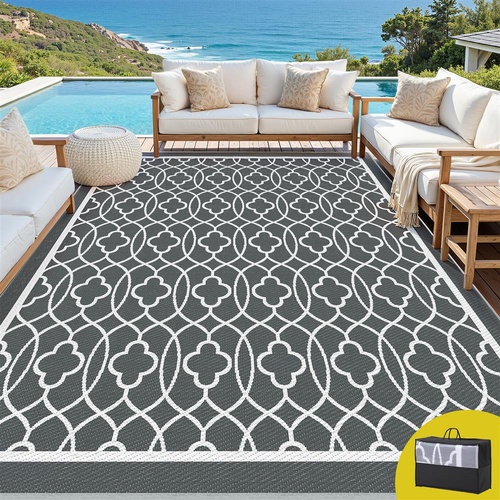 Gardeon Outdoor Rugs 274x366cm Large Carpet Reversible Area Mat PP Dual-Sided Patio Rug