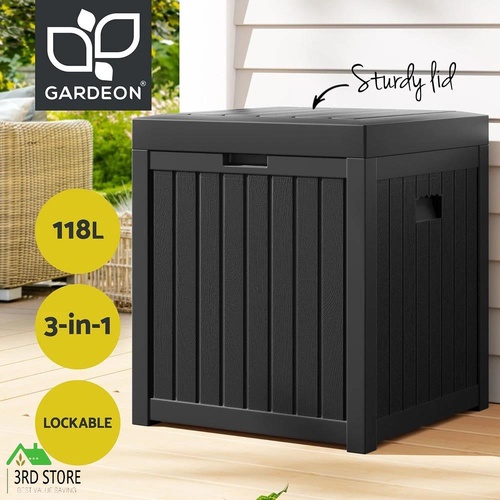 Gardeon Outdoor Storage Box 195L Bench Seat Garden Deck Toy Tool Sheds