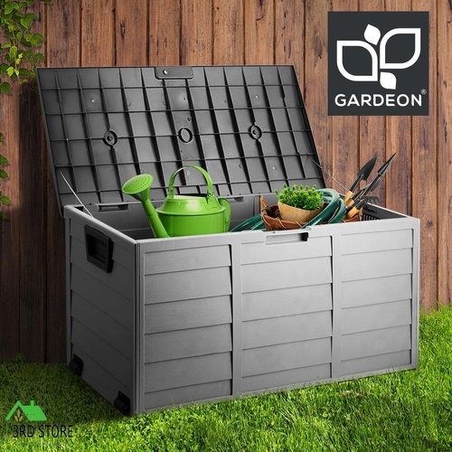 Gardeon Outdoor Storage Box 290L Lockable Weatherproof Garden Deck Toy Shed