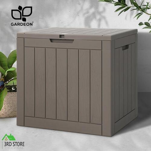 Gardeon Outdoor Storage Box 118L Container Lockable Indoor Garden Toy Tool Shed Grey