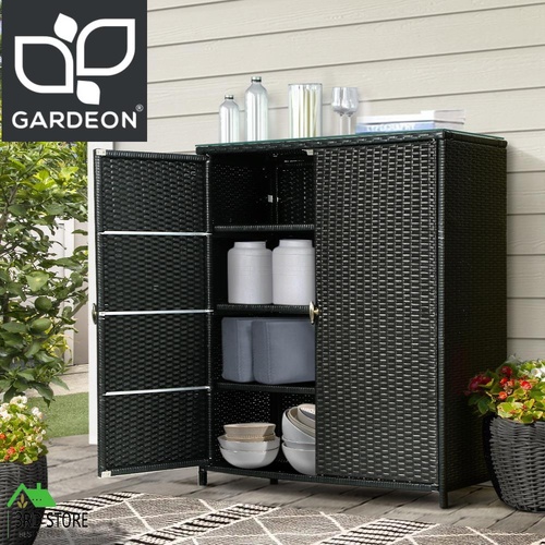 Gardeon Outdoor Storage Cabinet Box Garage Wicker Shelf Chest Garden Shed Tools
