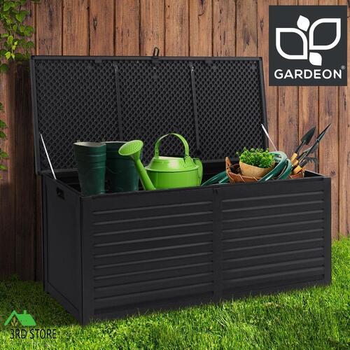 Gardeon Outdoor Storage Box 390L Container Lockable Toy Tools Shed Deck Garden