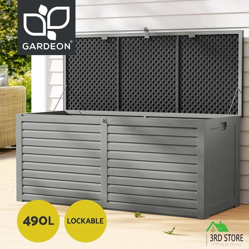 Gardeon Outdoor Storage Box 490L Bench Seat Indoor Garden Toy Tool Sheds Chest