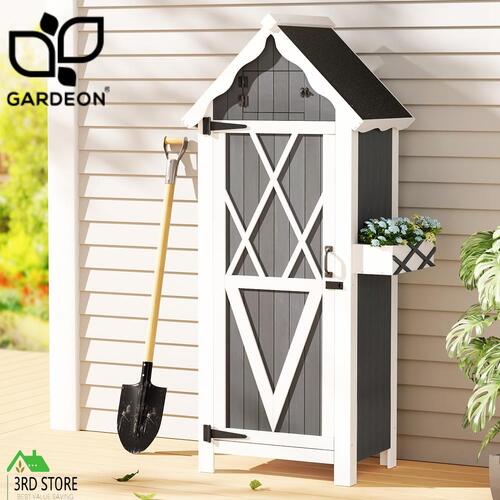 Gardeon Outdoor Storage Cabinet Shed Box Wooden Shelf Chest Garden Furniture