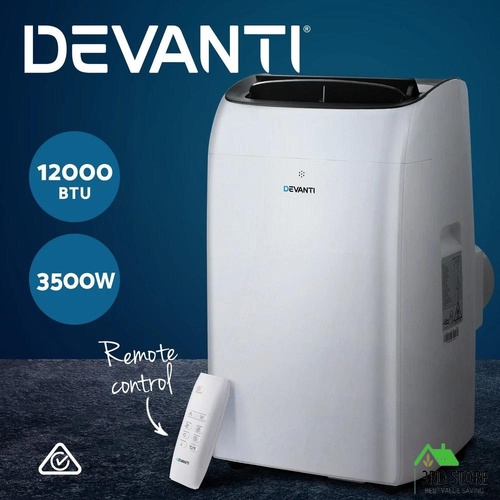 Devanti Portable Air Conditioner Cooling Mobile Fan Cooler 12000BTU