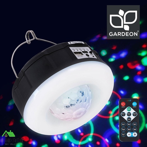 Gardeon Solar Party Light Projector LED RGB Portable Camping Lamp Rechargeable