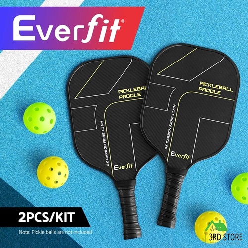Everfit 2PCS Pickleball Paddles Set Outdoor Pickle Balls Rackets with Cover Bag Training
