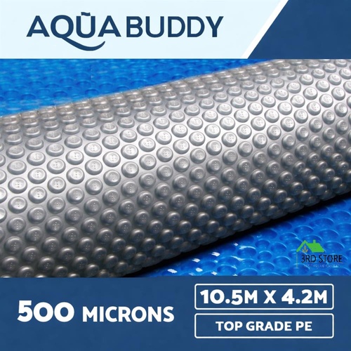 Aquabuddy Solar Swimming Pool Cover 500 Micron Outdoor Blanket 10.5M x 4.2M