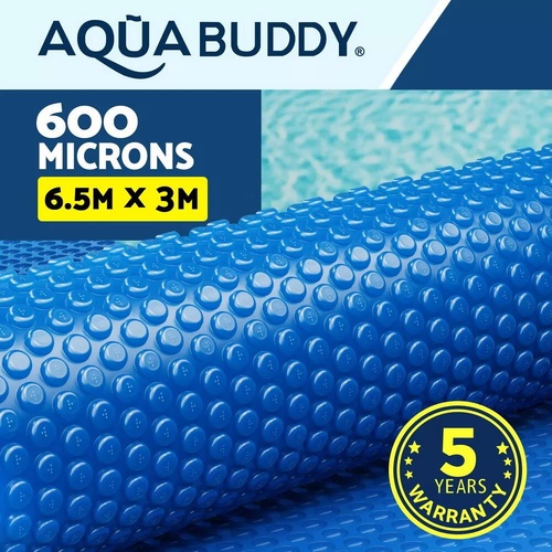 Aquabuddy Pool Cover 600 Micron 6.5x3m Swimming Pool Solar Blanket Blue