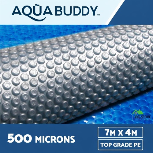 Aquabuddy Solar Swimming Pool Cover 500 Micron Outdoor Bubble Blanket 7m X 4m