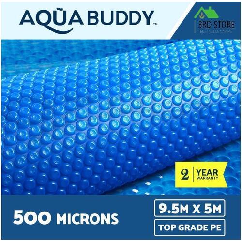 Aquabuddy Solar Swimming Pool Cover 500 Micron Outdoor Bubble Blanket 9.5M X5M