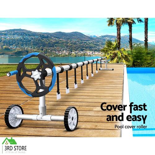 Aquabuddy Pool Cover Roller Covers Solar Blanket Swimming Adjustable Reel Blue