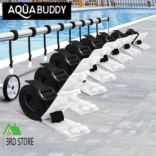 Aquabuddy Pool Cover Roller Attachment Straps Kit 8PCS for Swimming Solar Pool