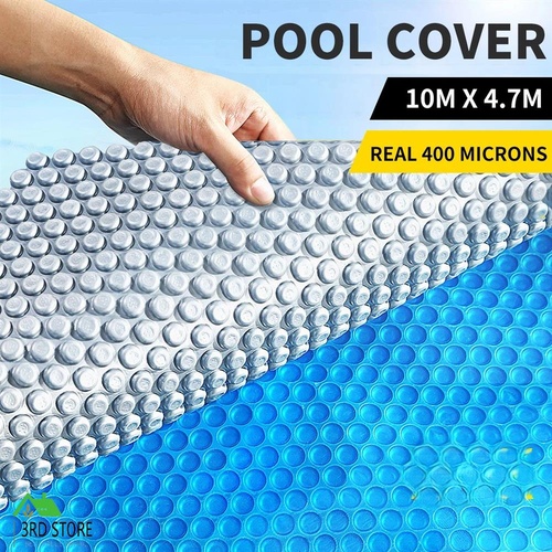 Solar Swimming Pool Cover 400 Micron Outdoor Bubble Blanket Covers 10x4.7m