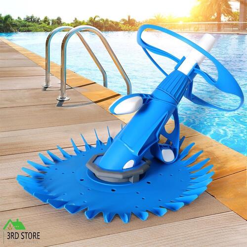Swimming Pool Cleaner Automatic Floor Climb Wall Vacuum Hose 10M Suction Blue