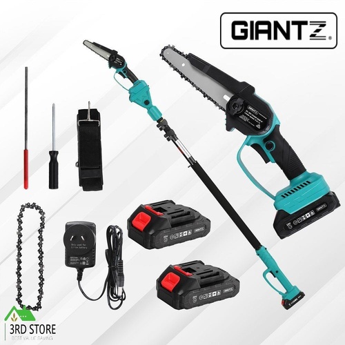 Giantz Telescopic Pole Chainsaw 6 Inch Cordless Tree Trimmer Kit 20V Battery