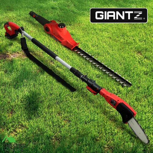 Giantz Cordless Pole Chainsaw Hedge Trimmer Saw 20V Electric Lithium Battery