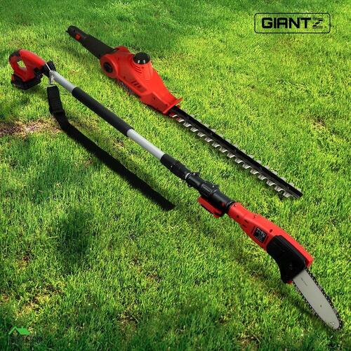 Giantz Cordless Pole Chainsaw Hedge Trimmer Saw 20V Electric Lithium Battery