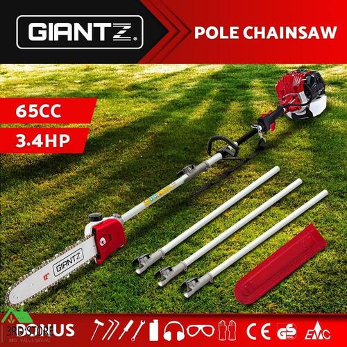 Giantz 65CC Pole Chainsaw Petrol Chain Saw Brush Cutter Brushcutter Tree