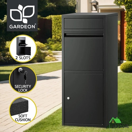 Gardeon Parcel Letterbox Drop Box Package Mailbox Black