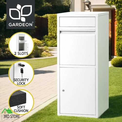 Gardeon Parcel Letterbox Drop Box Package Mailbox Security Lock Storage White