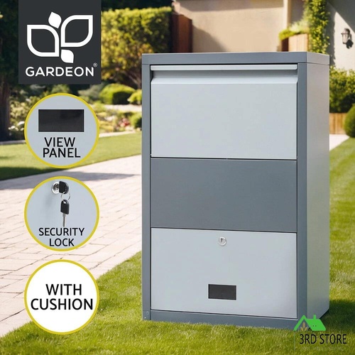 Gardeon Parcel Letterbox Drop Box Package Mailbox Security Lock Storage Grey