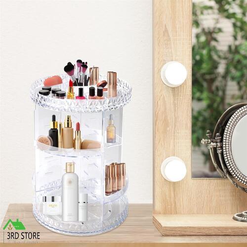 360° Rotating Makeup Organiser Acrylic Cosmetic storage Organizer Display Holder
