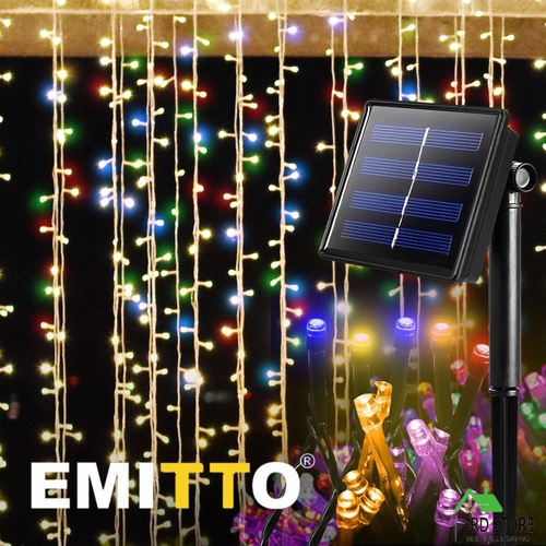 Solar Powered LED Fairy String Lights Outdoor Garden Party Wedding Controller