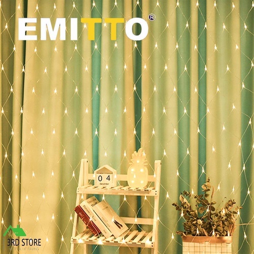 EMITTO 300LED Christmas Net Lights Mesh String Fairy Light Party Wedding