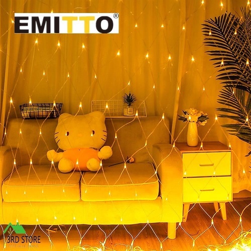EMITTO 300LED Christmas Net Lights Mesh String Fairy Light Party Wedding