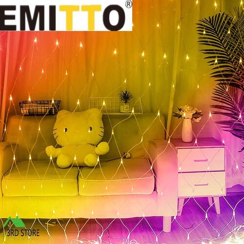 EMITTO 880LED Christmas Net Lights Mesh String Fairy Light Party Multi-Color