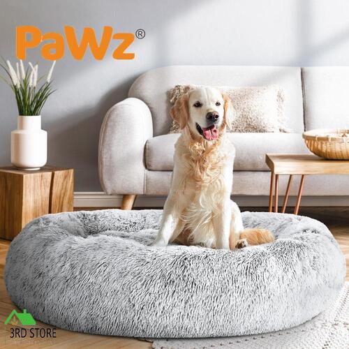 Pet Bed Dog Cat Calming Bed Extra Large 110cm Charcoal Sleeping Comfy Washable