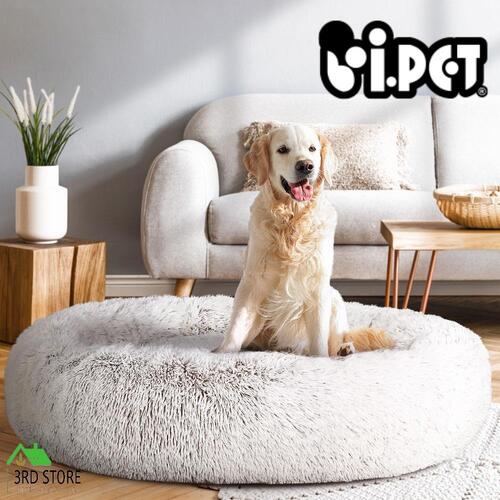 Pet Bed Dog Cat Calming Bed Extra Large 110cm White Sleeping Comfy Washable