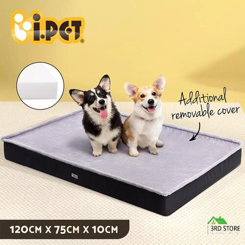 i.Pet Pet Bed Dog Cat Extra Large Calming Soft Sofa Foam Cushion Washable Cover Grey
