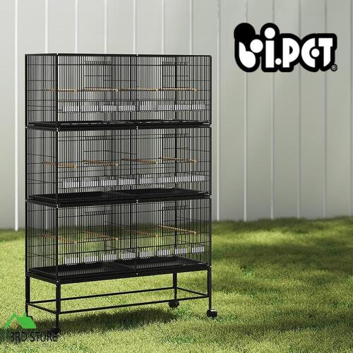 i.Pet Bird Cage Large Aviary Cages Galvanised Parrot Stand Alone Wheels 175cm