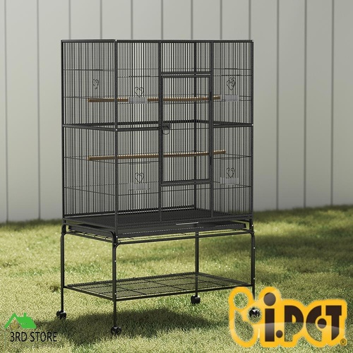 i.Pet Large Bird Cage Aviary With Stand Parrot Budgie Cages 137CM Accessories
