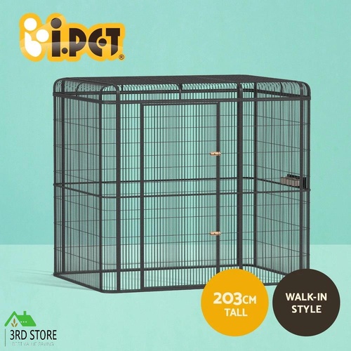 i.Pet Bird Cage Large Walk-in Aviary Budgie Perch Cage Parrot Pet Huge 203cm