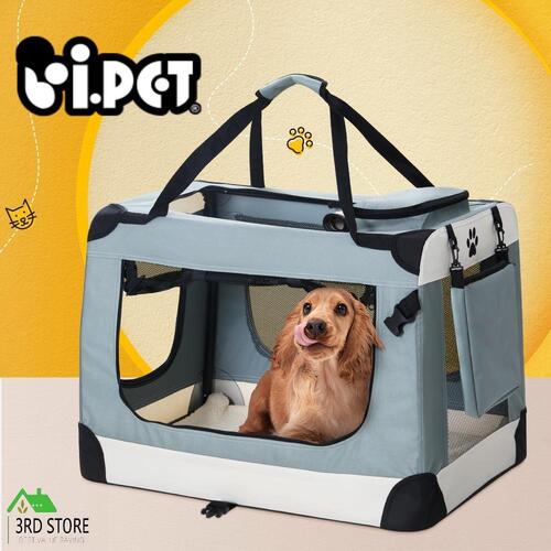 i.Pet Pet Carrier Large Soft Crate Dog Cat Travel Portable Cage Kennel Foldable