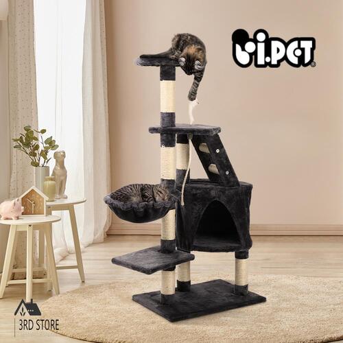 i.Pet Cat Tree Trees Scratching Post Scratcher Tower Condo House Bed Grey 120cm