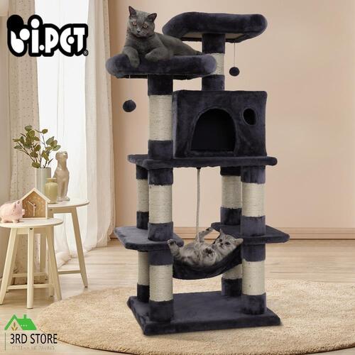 i.Pet Cat Tree Trees Scratching Post Scratcher Tower Condo House Grey 145cm