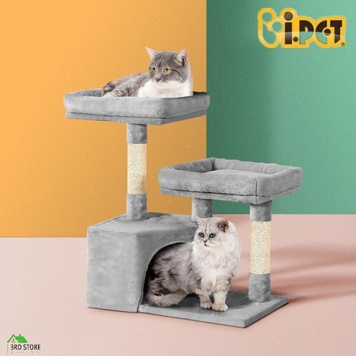 i.Pet Cat Tree Tower Scratching Post Scratcher Wood Condo House Bed Trees 69cm