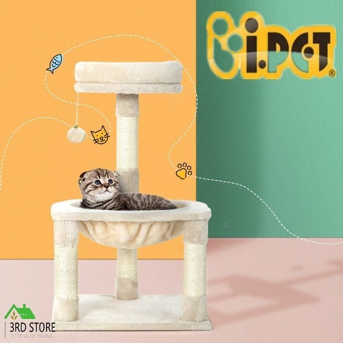 i.Pet Cat Tree Tower Scratching Post Scratcher Wood Condo Toys House Bed 69cm
