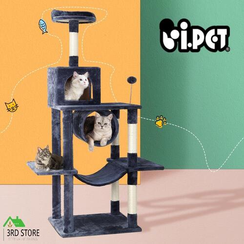 i.Pet Cat Tree Tower Scratching Post Scratcher Wood Condo House Bed Trees 151cm